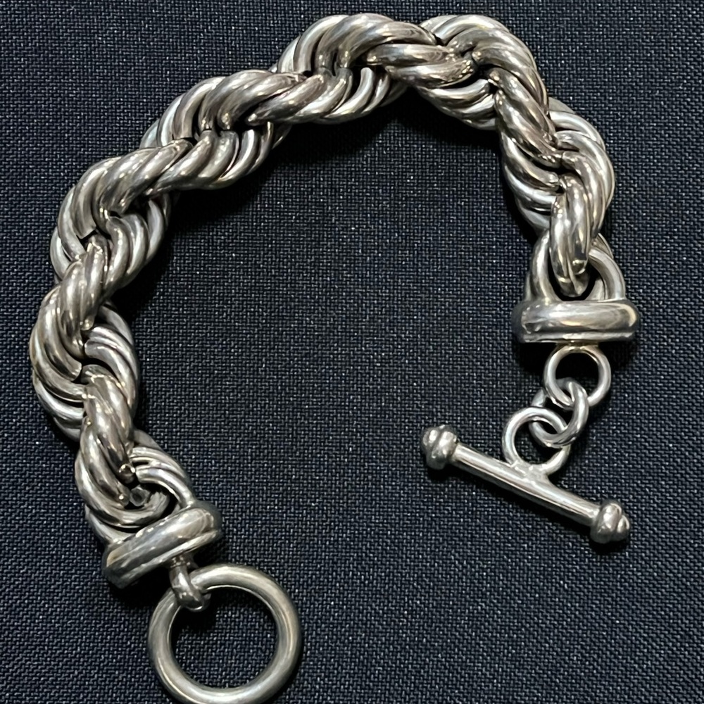 Sterling silver rope bracelet